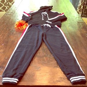 Girls Black Sweatsuit